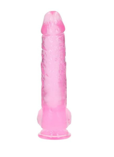 Dildo w. Suction Cup Realistic Cock 10-Inch pink ultra-soft & lifelike TPE 25.4cm x 6cm with Veins by REALROCK buy cheap