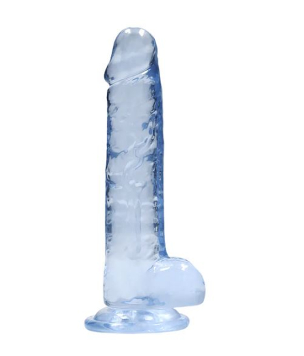 Dildo m. Saugfuss Realistic Cock 7-Inch blau mit Hodensack 15cm x 3.5cm einführbar TPE von REALROCK günstig kaufen