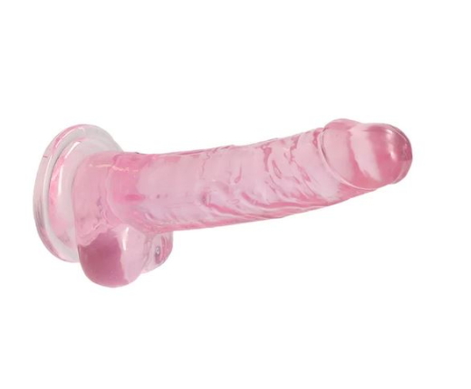 Dildo m. Saugfuss Realistic Cock 7-Inch pink mit Hodensack 3.5cm Durchmesser lebensechtes TPE kaufen