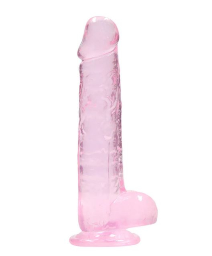 Dildo m. Saugfuss Realistic Cock 8-Inch pink mit Hodensack 16cm x 4cm einführbar TPE von REALROCK günstig kaufen