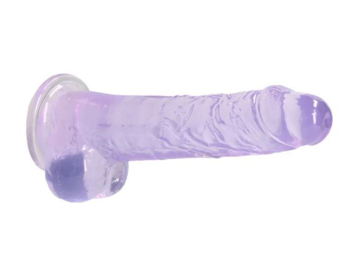 Dildo m. Saugfuss Realistic Cock 8-Inch violett mit Hodensack 16cm x 4cm TPE Material von REALROCK günstig kaufen