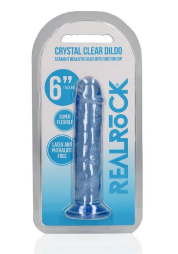 Dildo m. Saugfuss Realistic Dong 6-Inch blau 2.8cm Durchmesser lebensechtes TPE von REALROCK günstig kaufen
