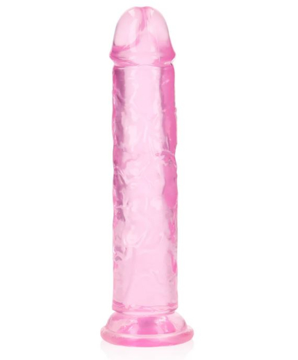 Dildo w. Suction Cup Realistic Dong 7-Inch pink ultra-soft & lifelike TPE 18cm x 3.8cm insertable by REALROCK buy