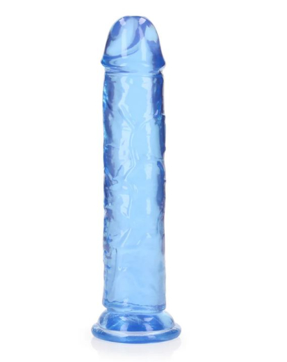 Dildo m. Saugfuss Realistic Dong 8-Inch blau 20cm x 4cm TPE Strap-On Harness kompatibel von REALROCK kaufen