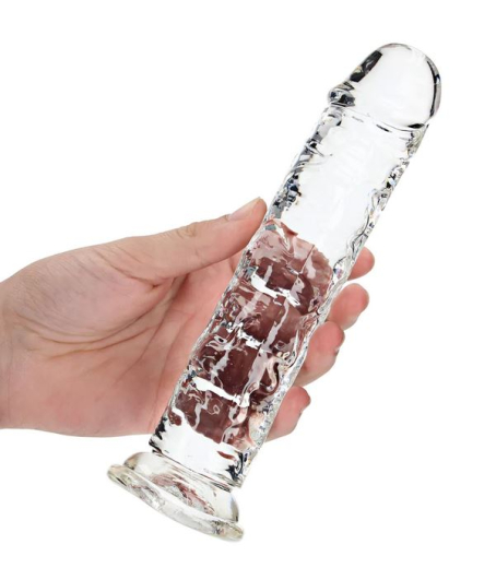Dildo m. Saugfuss Realistic Dong 8-Inch transparent 20cm x 4cm einführbar Harness kompatibel von REALROCK kaufen