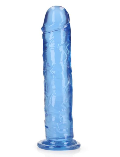 Dildo w. Suction Cup Realistic Dong 9-Inch blue ultra-soft & lifelike TPE 23cm x 4.5cm Strap-On compatible buy