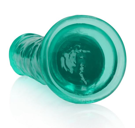 Dildo w. Suction Cup Realistic Dong 9-Inch turquoise ultra-soft TPE 23cm x 4.5cm Strap-On compatible by REALROCK buy