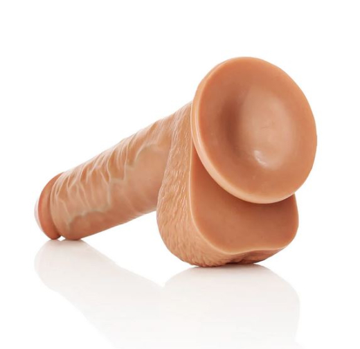 Dildo m. Saugfuss Straight 10-Inch hellbraun 21cm x 5.6cm einführbar geädert mit Hodensack dauerhaftes PVC kaufen