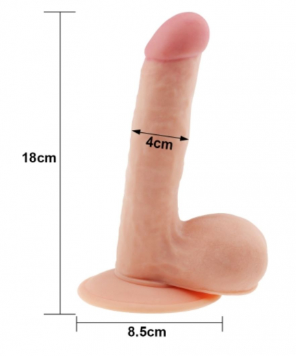 Dildo m. Saugfuss Ultra Soft Dude Realistic 7.5-Inch