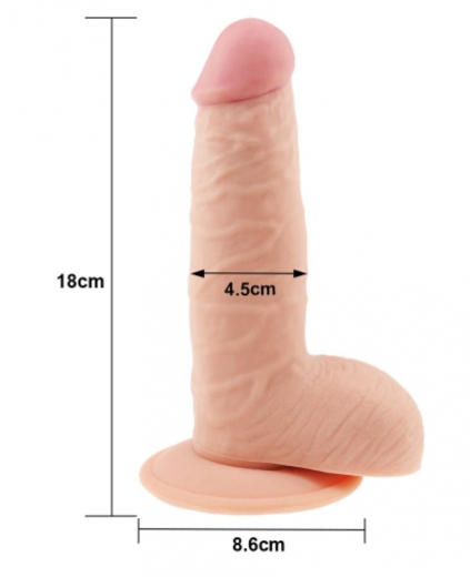 Dildo m. Saugfuss Ultra Soft Dude Thick Realistic 7.5-Inch