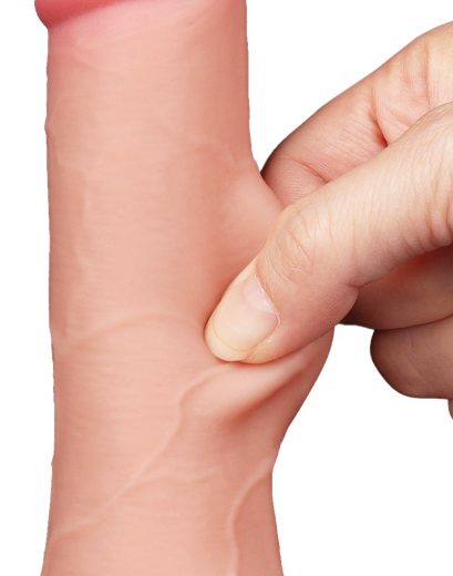 Dildo Sliding Skin 7.5-Inch w. screwed Suction Base