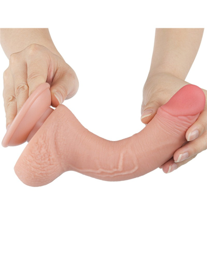 Dildo Sliding Skin 7.5-Inch w. screwed Suction Base