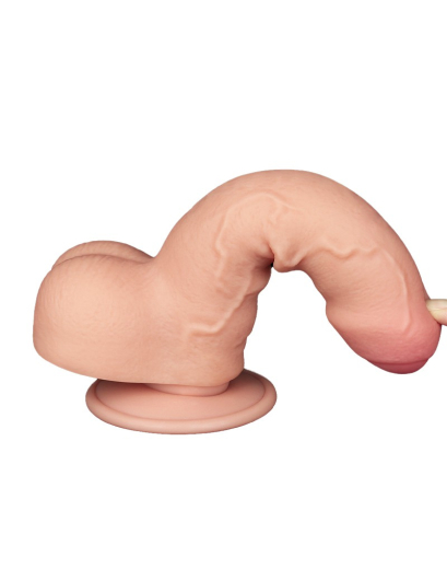 Dildo Sliding Skin 7-Inch UC m. abschraubbarem Saugnapf braun
