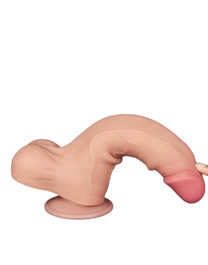 Dildo Sliding Skin 8.5-Inch m. abschraubbarem Saugnapf