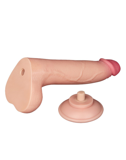 Dildo Sliding Skin 8.5-Inch slim m. abschraubbarem Saugnapf