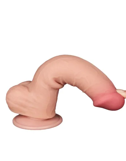 Dildo Sliding Skin 8-Inch m. abschraubbarem Saugnapf