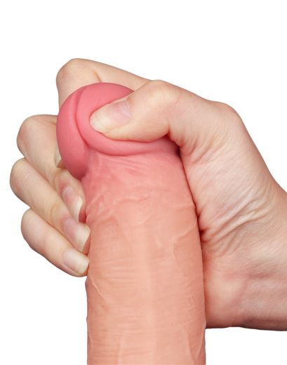 Dildo Sliding Skin 8-Inch w. screwed Suction Base