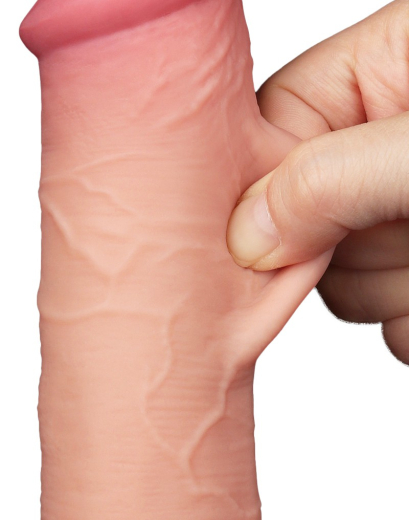 Dildo Sliding Skin 8-Inch w. screwed Suction Base