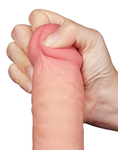 Dildo Sliding Skin 9.5-Inch m. abschraubbarem Saugnapf schwarz