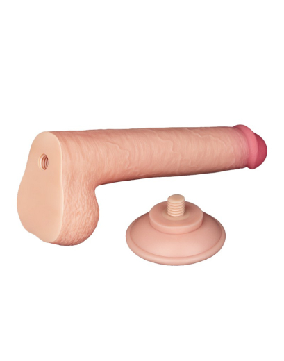Dildo Sliding Skin 9-Inch m. abschraubbarem Saugnapf schwarz