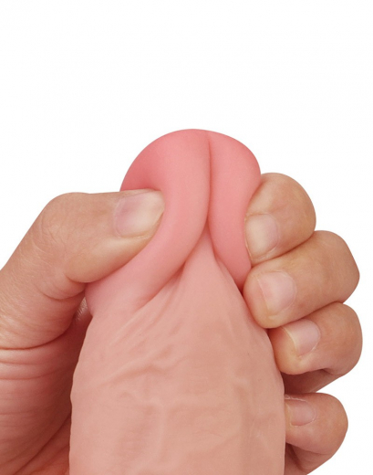 Dildo Sliding Skin Dual Layer 9-Inch hautfarben