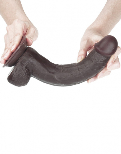 Dildo Sliding Skin Dual Layer 9-Inch schwarz