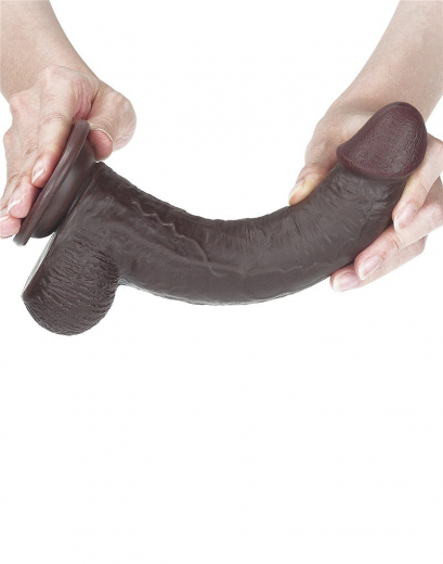 Dildo Sliding Skin Dual Layer 9-Inch slim black