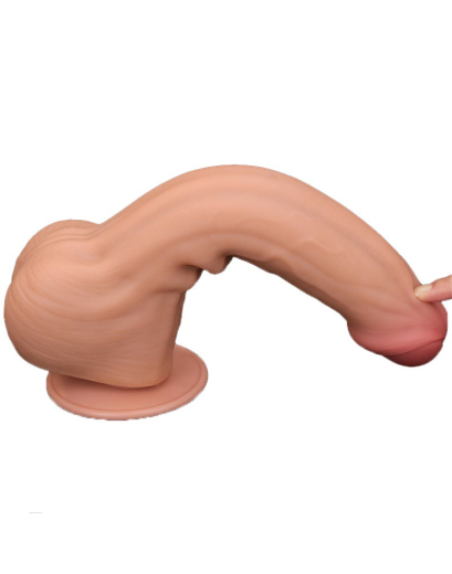 Dildo Sliding Skin Dual Layer King Sized 11.5-Inch