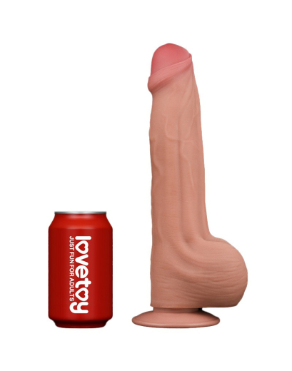 Dildo Sliding Skin Dual Layer King Sized 11.5-Inch