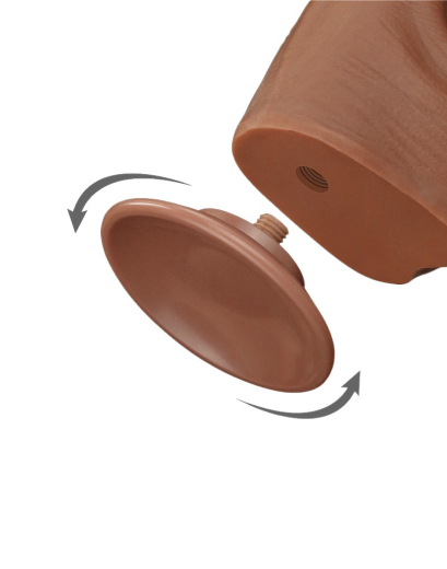 Dildo Sliding Skin Dual Layer King Sized 11.5-Inch brown