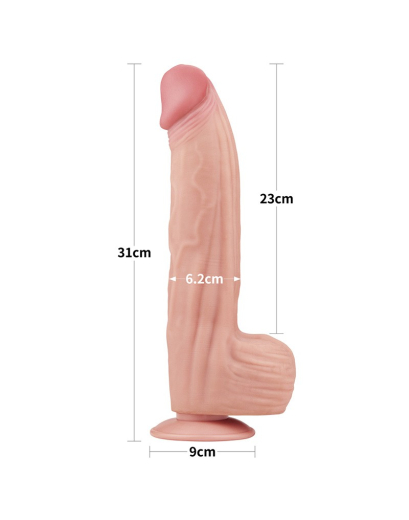 Dildo Sliding Skin Dual Layer King Sized 12-Inch