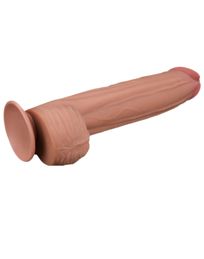 Dildo Sliding Skin Dual Layer King Sized 12-Inch