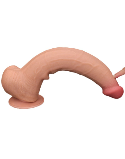 Dildo Sliding Skin Dual Layer King Sized 13.5-Inch
