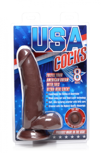 Dildo ultra realistisch Dual Layer 8-Inch braun
