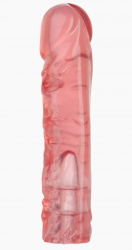 Godemiché Vac-U-Lock Classic Dong Crystal Jellies 8-Inch rose