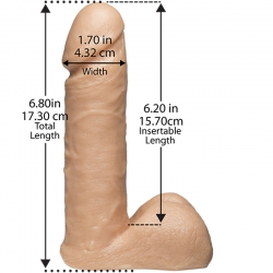 Dildo Vac-U-Lock Cock UR3 UltraSkyn 6-Inch haut extrem lebensecht & detailliert m. Hodensack Harness kompatibel kaufen