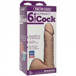 Dildo Vac-U-Lock Cock UR3 UltraSkyn 6-Inch haut lebensecht & detailliert m. Hodensack von DOC JOHNSON kaufen