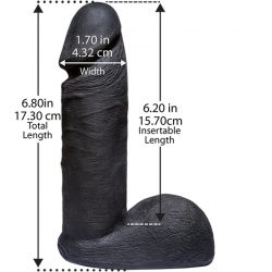 Dildo Vac-U-Lock Cock UR3 UltraSkyn 6-Inch schwarz aus der Code Black Serie von DOC JOHNSON günstig kaufen