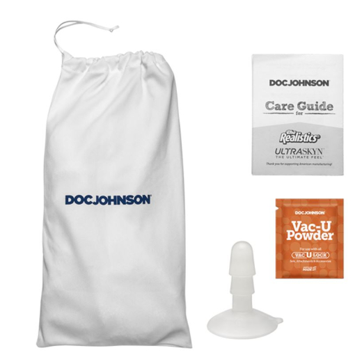 Dildo Vac-U-Lock Dan Damage UltraSkyn 10-Inch Kopie des Pornostar-Penis mit Hodensack von DOC JOHNSON kaufen