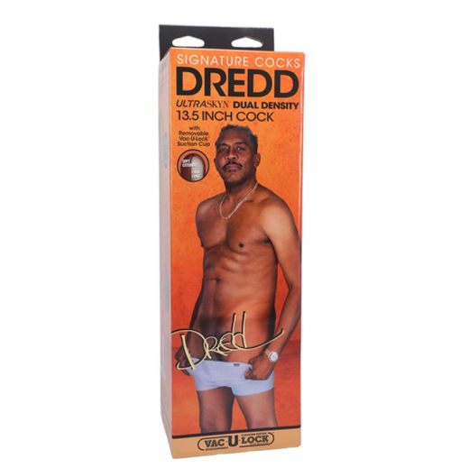 Dildo Vac-U-Lock Dredd UltraSkyn 13.5-Inch Riesendildo mit Hodensack & Saugfuss von DOC JOHNSON günstig kaufen