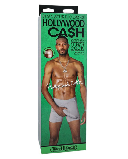 Dildo Vac-U-Lock Hollywood Cash UltraSkyn 11-Inch naturgetreue Kopie des Pornostar-Penis mit Saugfuss kaufen