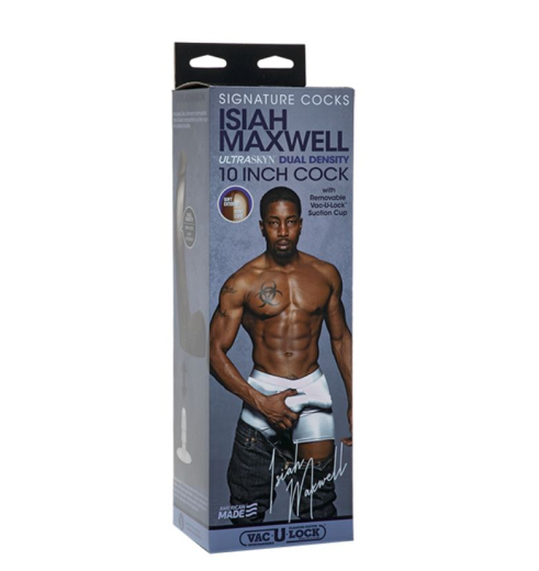 Dildo Vac-U-Lock Isiah Maxwell UltraSkyn 10-Inch Pornostar-Penis mit Hodensack & Saugfuss von DOC JOHNSON kaufen