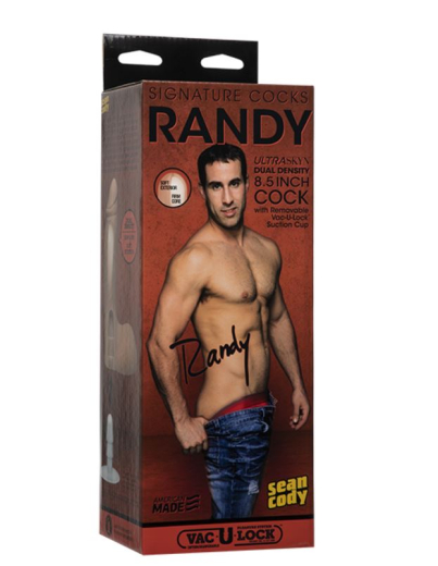 Dildo Vac-U-Lock Randy UltraSkyn 8.5-Inch naturgetreue Kopie des Pornostar-Penis mit Hoden von DOC JOHNSON kaufen