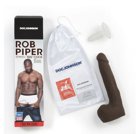 Dildo Vac-U-Lock Rob Piper UltraSkyn 10.5-Inch Kopie des Pornostar-Penis mit Saugfuss von DOC JOHNSON kaufen