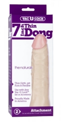 Dildo Vac-U-Lock Thin Dong the Naturals 7-Inch haut schlanker PVC Dildo für Strap-On Gürtel & Fickmaschinen kaufen