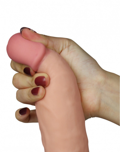 Dildo m. Vibraton & Saugfuss Ultra Soft Dude Realistic 8.5-Inch