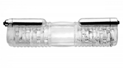 Doppel-Peniskopfhülle m. Vibration Head-to-Head TPE