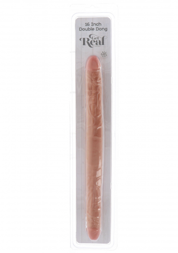 Doppeldildo m. Äderung ToyJoy Get-Real 16-Inch haut