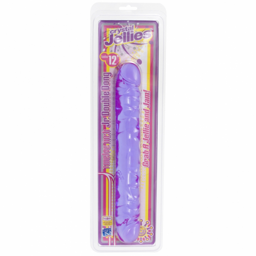 Doppeldildo Crystal Jellies Double Dong 12 Inch violett
