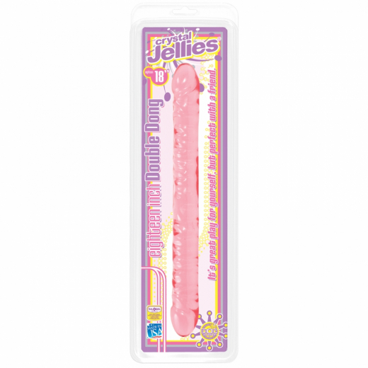 Doppeldildo Crystal Jellies Double Dong 18 Inch pink